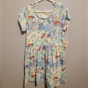 Girls 7/8 Short Sleeve Disney Little Mermaid Dress